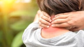 Pain of osteochondria in the throat