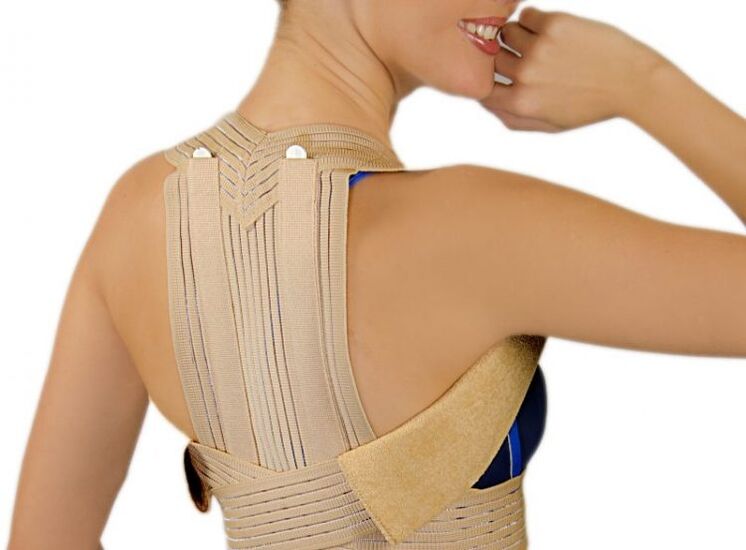 Using a corset can reduce the load on the spine affected by osteochondrosis